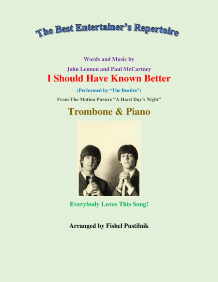 I Should Have Known Better (arr. Fishel Pustilnik)