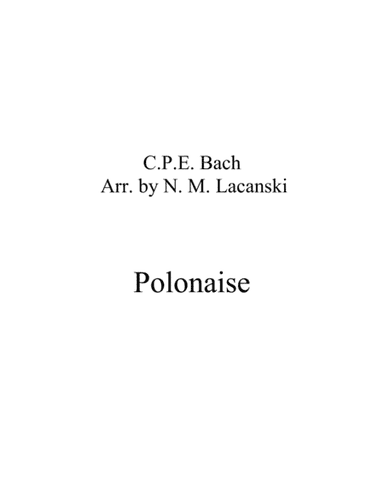 Polonaise (arr. Nick Lacanski)
