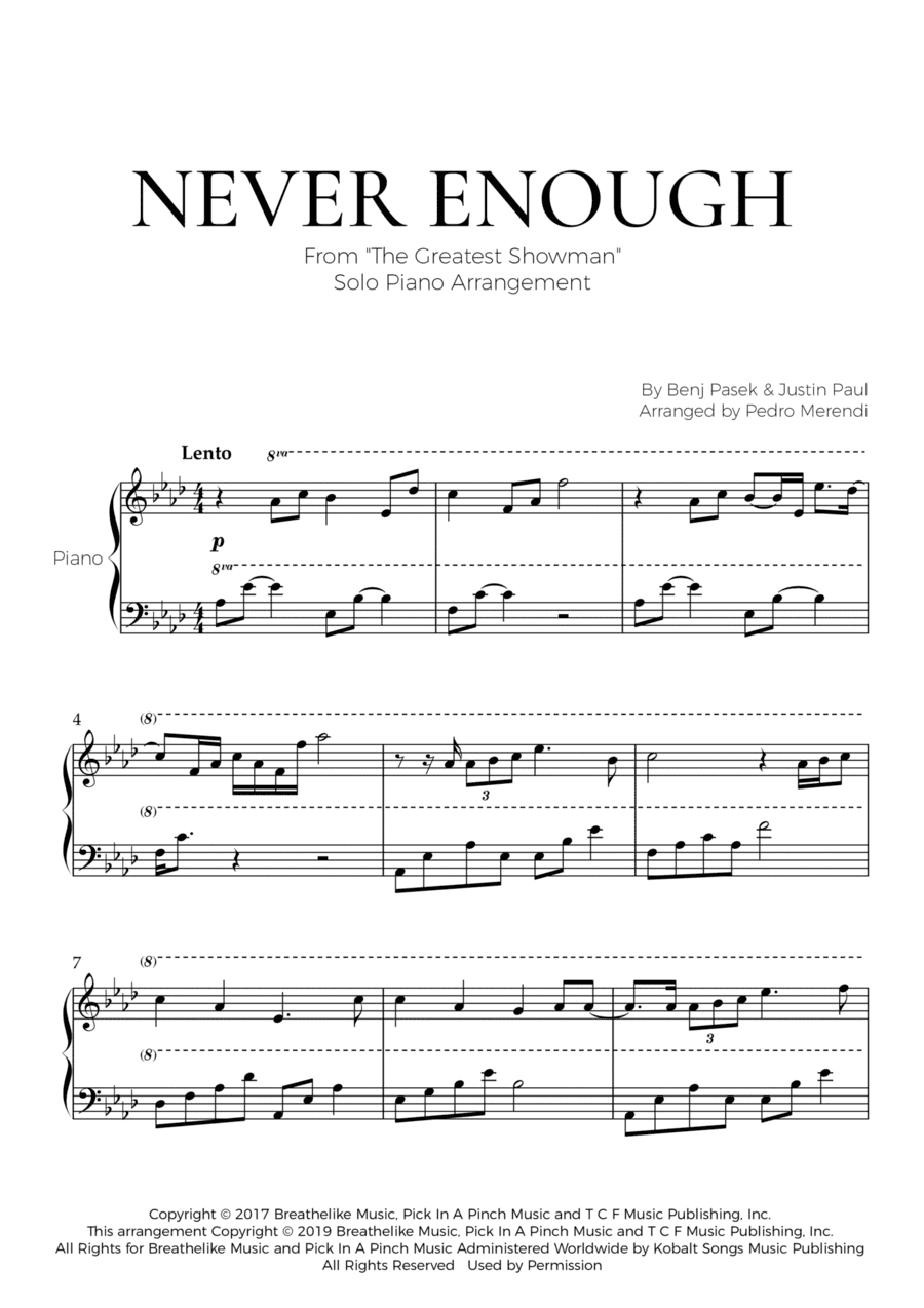 Never Enough (arr. Pedro Merendi)