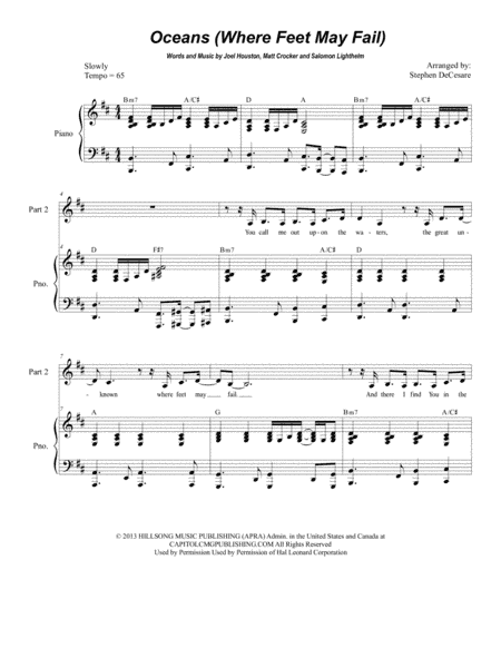 Oceans (Where Feet May Fail) (arr. Stephen DeCesare)