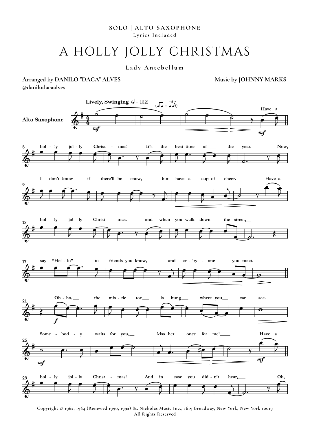 A Holly Jolly Christmas (arr. Danilo “Daca” Alves)