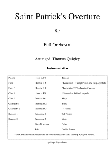 Saint Patrick's Overture (arr. Thomas Quigley)