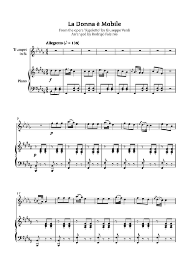 La Donna è Mobile (arr. Rodrigo Faleiros)