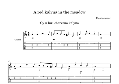 A red kalyna in the meadow (Oy u luzi chervona kalyna) (arr. Andrii Redchyts)