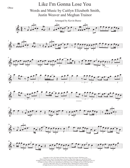 Like I'm Gonna Lose You (arr. Kevin Busse)