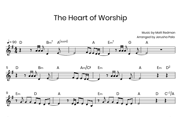 The Heart Of Worship (when The Music Fades) (arr. Jerusha Pala)