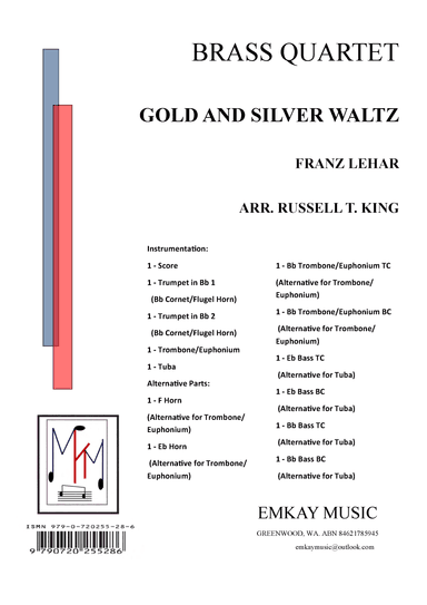 GOLD AND SILVER WALTZ – BRASS QUARTET (arr. RUSSELL T. KING)