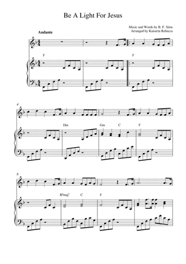 Be A Light For Jesus (arr. Kaiserin Rebecca)