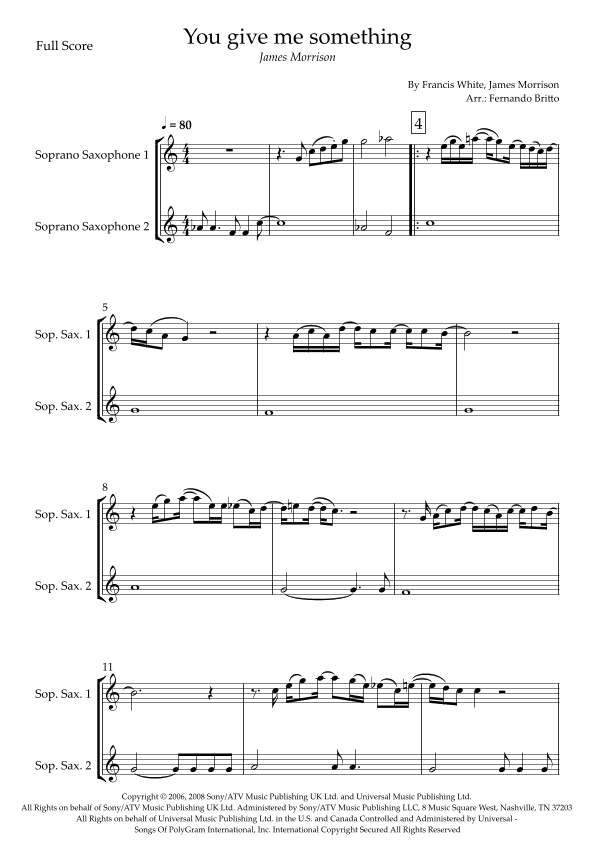 You Give Me Something (arr. Fernando Britto)