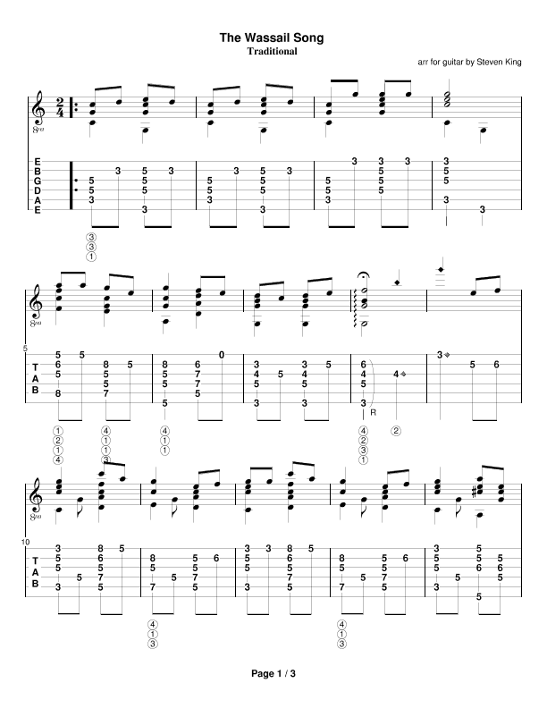 The Wassail Song (arr. Steven King)