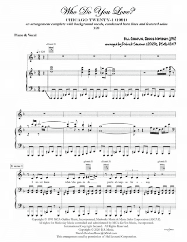 Who Do You Love (arr. Patrick Sheehan)