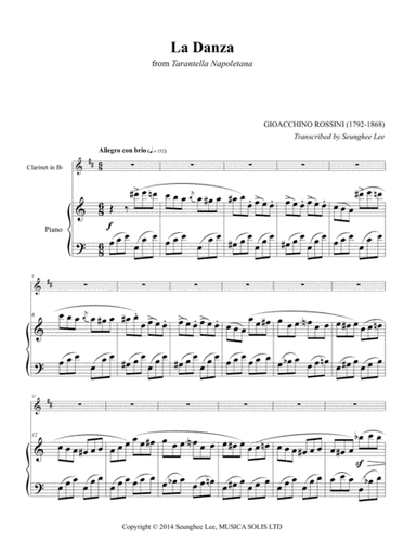 Rossini: La Danza for Clarinet and Piano (arr. Seunghee Lee)