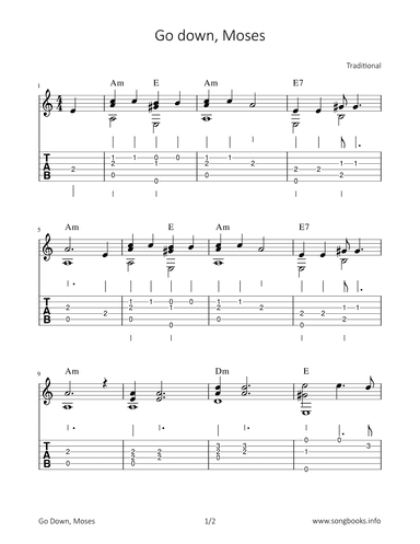 Go down, Moses (arr. Bettina Schipp)