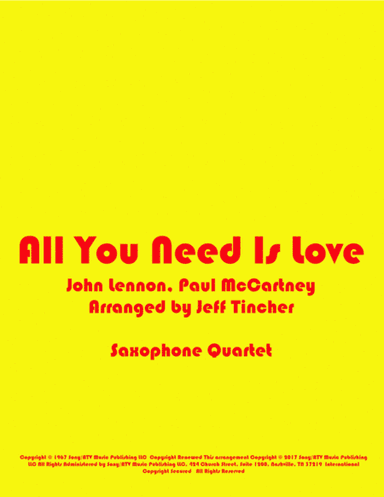 All You Need Is Love (arr. Jeff Tincher)