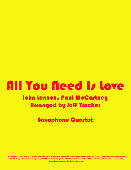 All You Need Is Love (arr. Jeff Tincher)