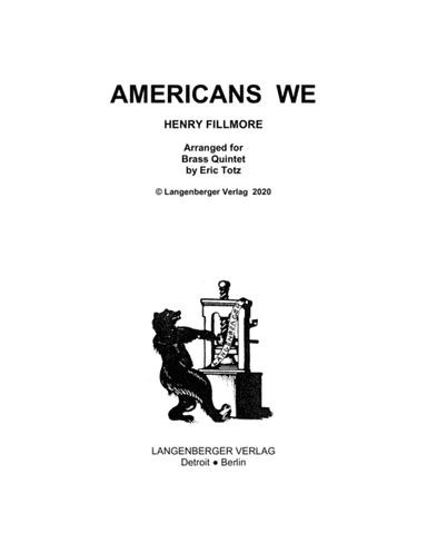 AMERICANS WE (arr. Eric Totz)
