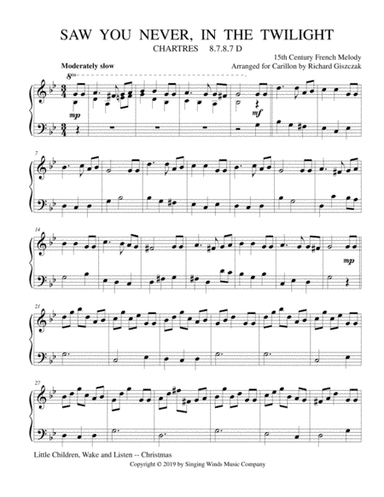 Saw You Never, in the Twilight (CHARTRES) (arr. Richard Giszczak)