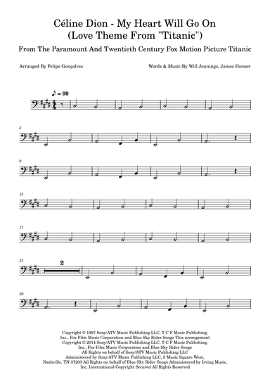 My Heart Will Go On (love Theme From 'titanic') (arr. Felipe Gonçalves)