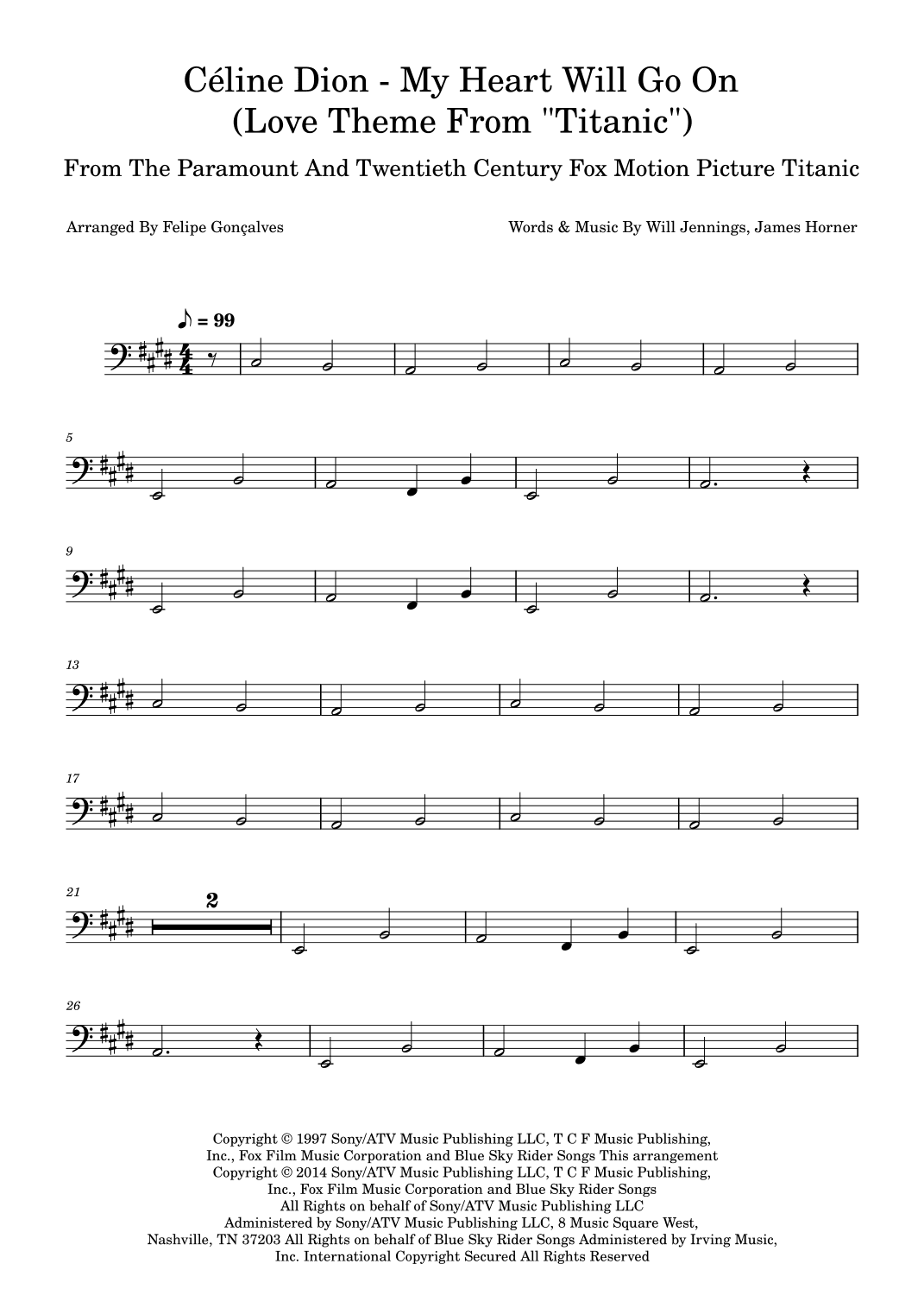 My Heart Will Go On (love Theme From 'titanic') (arr. Felipe Gonçalves)