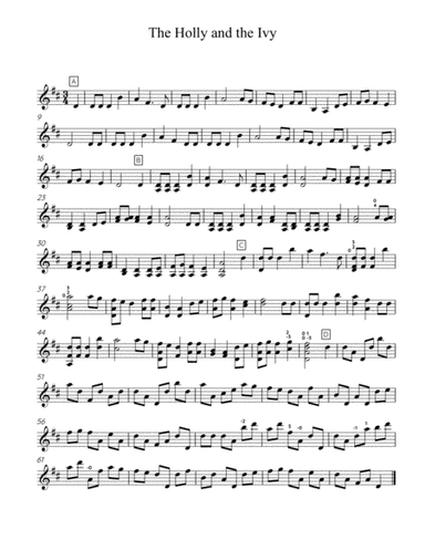 The Holly and the Ivy - Solo Violin (arr. Hannah Strickland)
