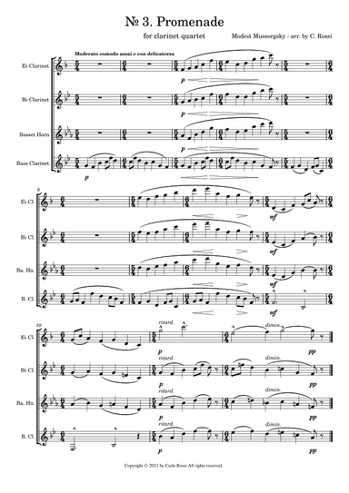 Pictures at an Exibition - Promenade Nr. 2 (arr. Carlo Rossi)