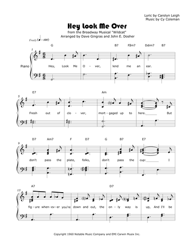 Hey, Look Me Over (arr. Dave Gingras and John E. Dosher)