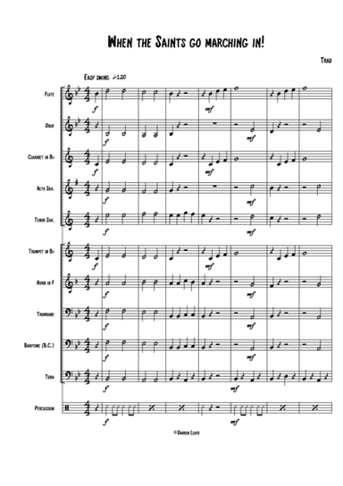 When the Saints go marching in (arr. Darren Lloyd)