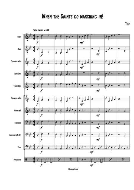 When the Saints go marching in (arr. Darren Lloyd)