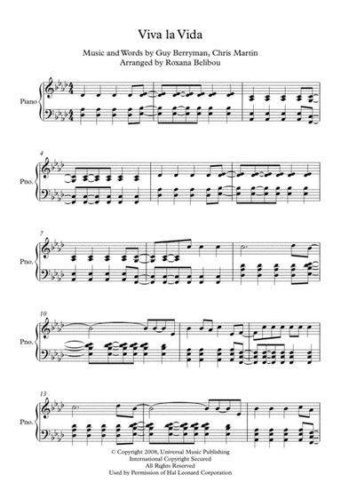 Viva La Vida (arr. Roxana Belibou)