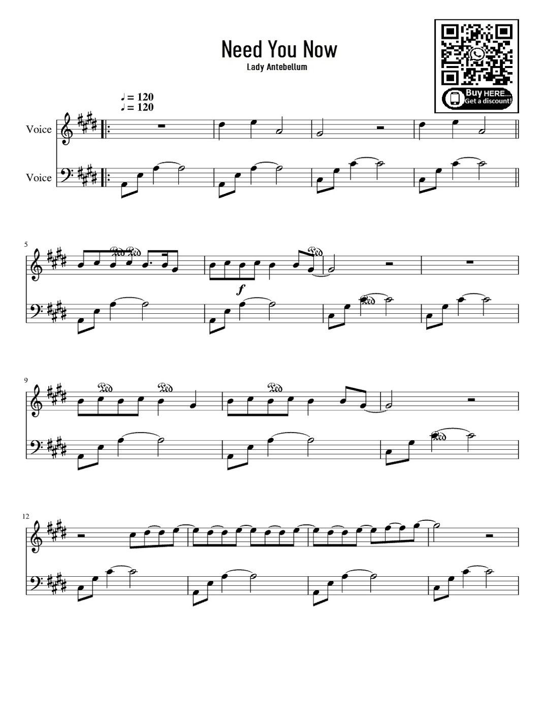 Need You Now (arr. eduardo)