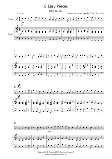8 Pieces for Tuba and Piano (arr. D.Burndrett)