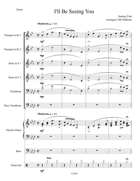 I'll Be Seeing You (arr. DB Williams)