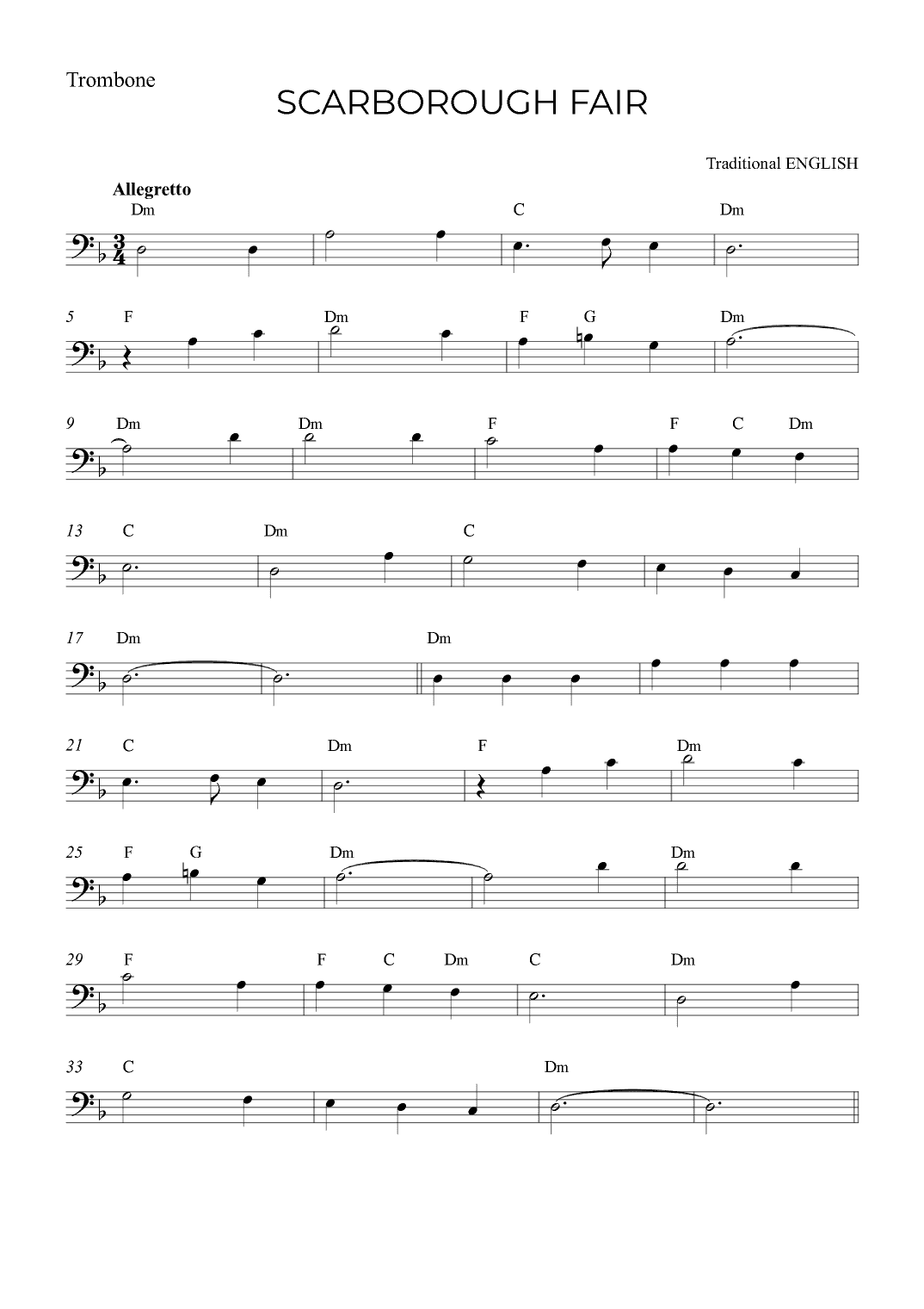 SCARBOROUGH FAIR (arr. Alex Nunes Rodrigues)