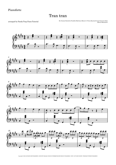 Tran Tran Remix (arr. Panda Trap Piano Tutorial)