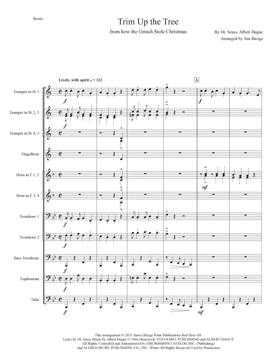 Trim Up The Tree (arr. Jim Bicigo)