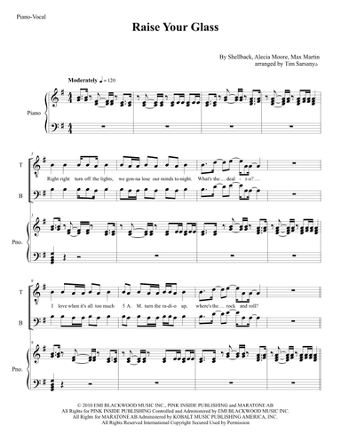 Raise Your Glass (arr. Tim Sarsany)