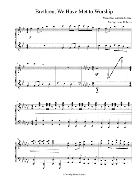 Brethren, We Have Met to Worship (arr. Beau Roberts)