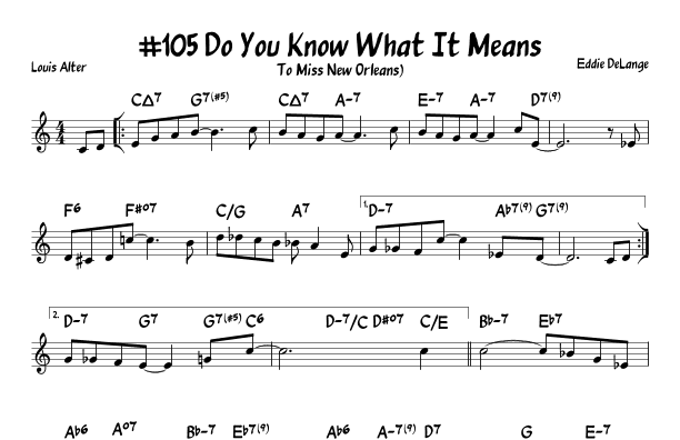 Do You Know What It Means To Miss New Orleans (arr. John Fries)