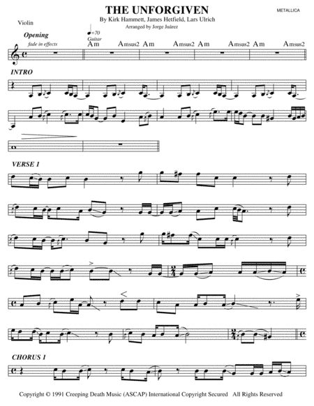 The Unforgiven (arr. Jorge Juárez)