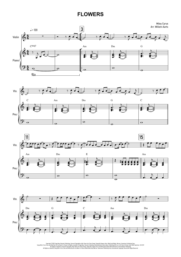 Flowers (arr. Willem Aarts)