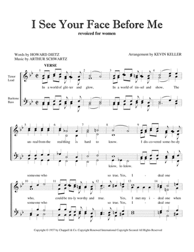 I See Your Face Before Me (arr. Kevin Keller)
