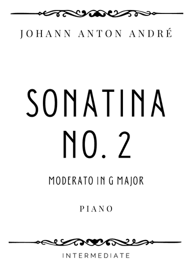 André - Moderato from Sonatina No. 2 Op. 34 in G Major - Intermediate (arr. Piacere Music Sheets)