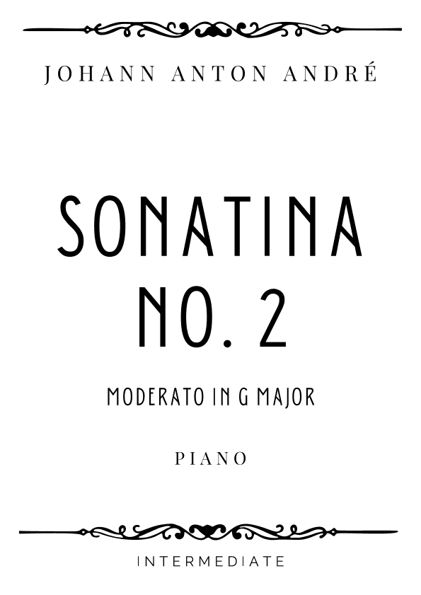André - Moderato from Sonatina No. 2 Op. 34 in G Major - Intermediate (arr. Piacere Music Sheets)