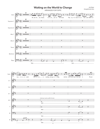 Waiting On The World To Change (arr. Ben Bram)