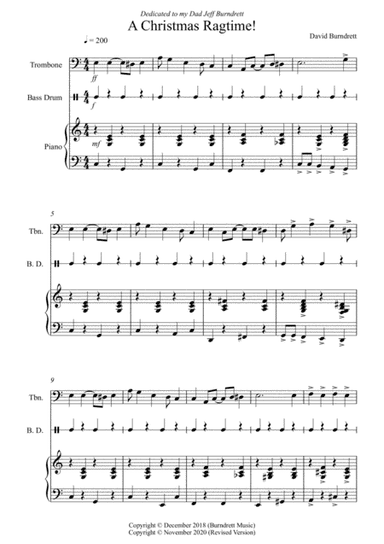 A Christmas Ragtime for Trombone and Piano