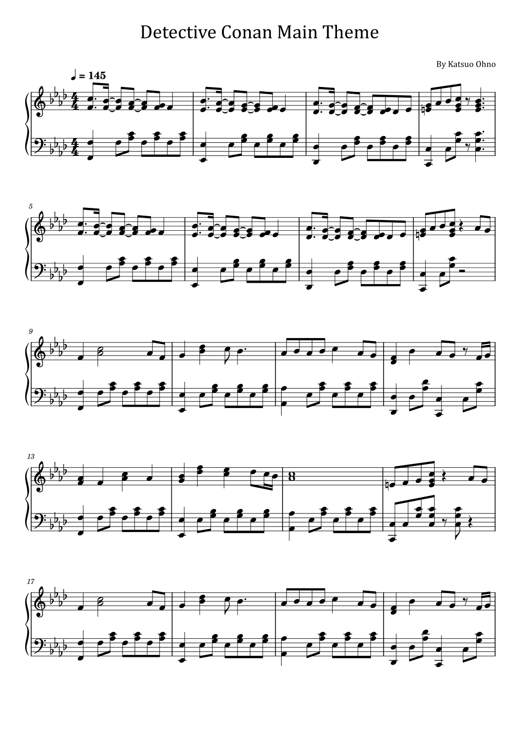 Detective Conan: Main Theme (arr. poon)