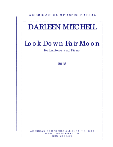 [Mitchell] Look Down Fair Moon