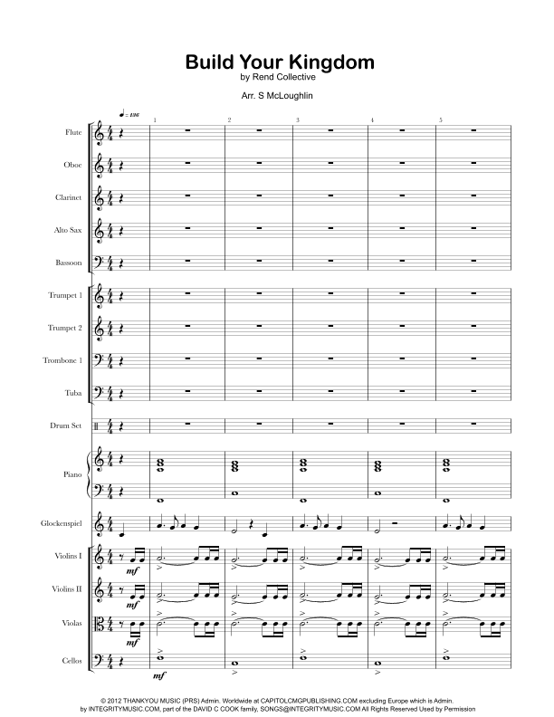 Build Your Kingdom Here (arr. S McLoughlin)