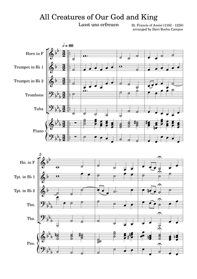 All Creatures of Our God and King (arr. Davi Rocha Campos)