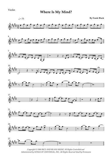 Where Is My Mind? (arr. Wesley S. SIlva)